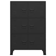 Industrial Storage Chest Black 75x40x115 cm Metal