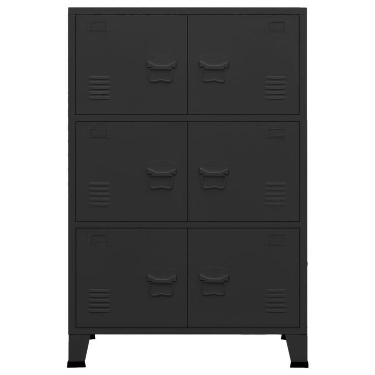Industrial Storage Chest Black 75x40x115 cm Metal