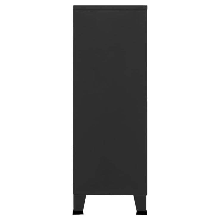 Industrial Storage Chest Black 75x40x115 cm Metal