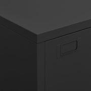 Industrial Storage Chest Black 75x40x115 cm Metal