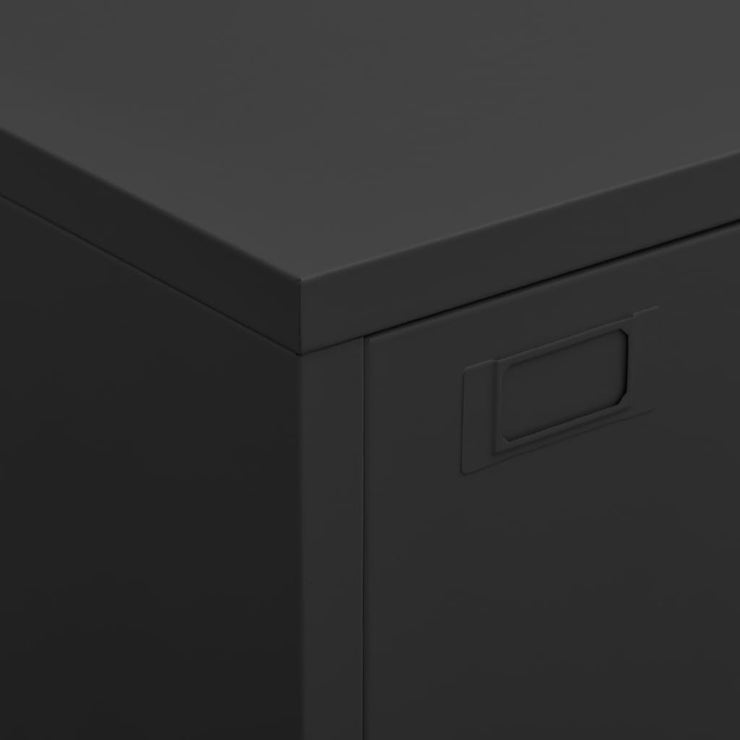 Industrial Storage Chest Black 75x40x115 cm Metal