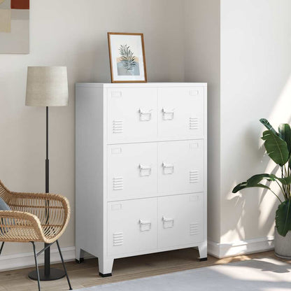 Industrial Storage Chest White 75x40x115 cm Metal