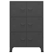 Industrial Storage Chest Anthracite 75x40x115 cm Metal