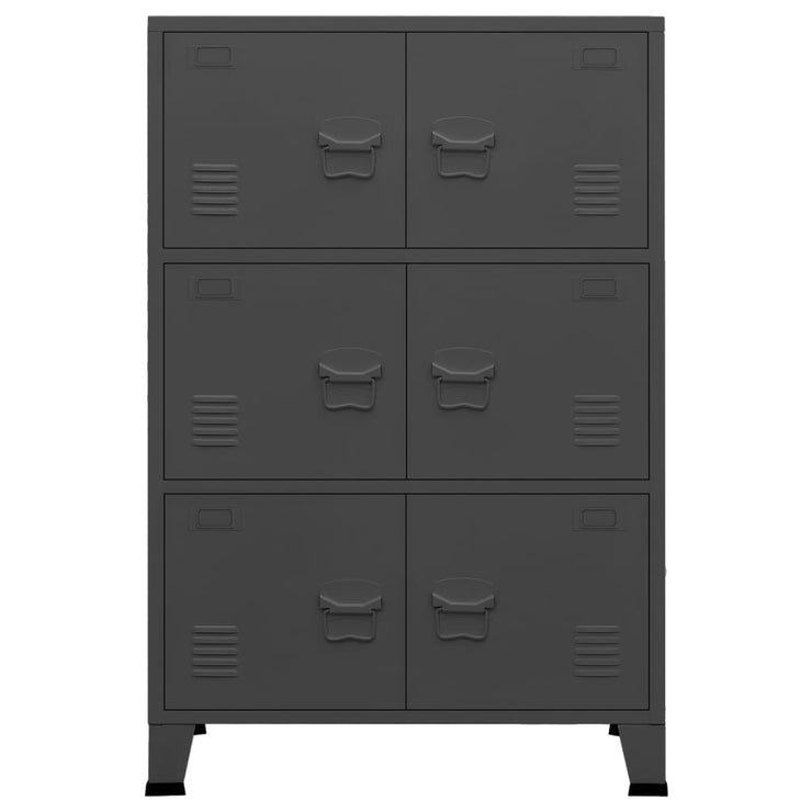 Industrial Storage Chest Anthracite 75x40x115 cm Metal