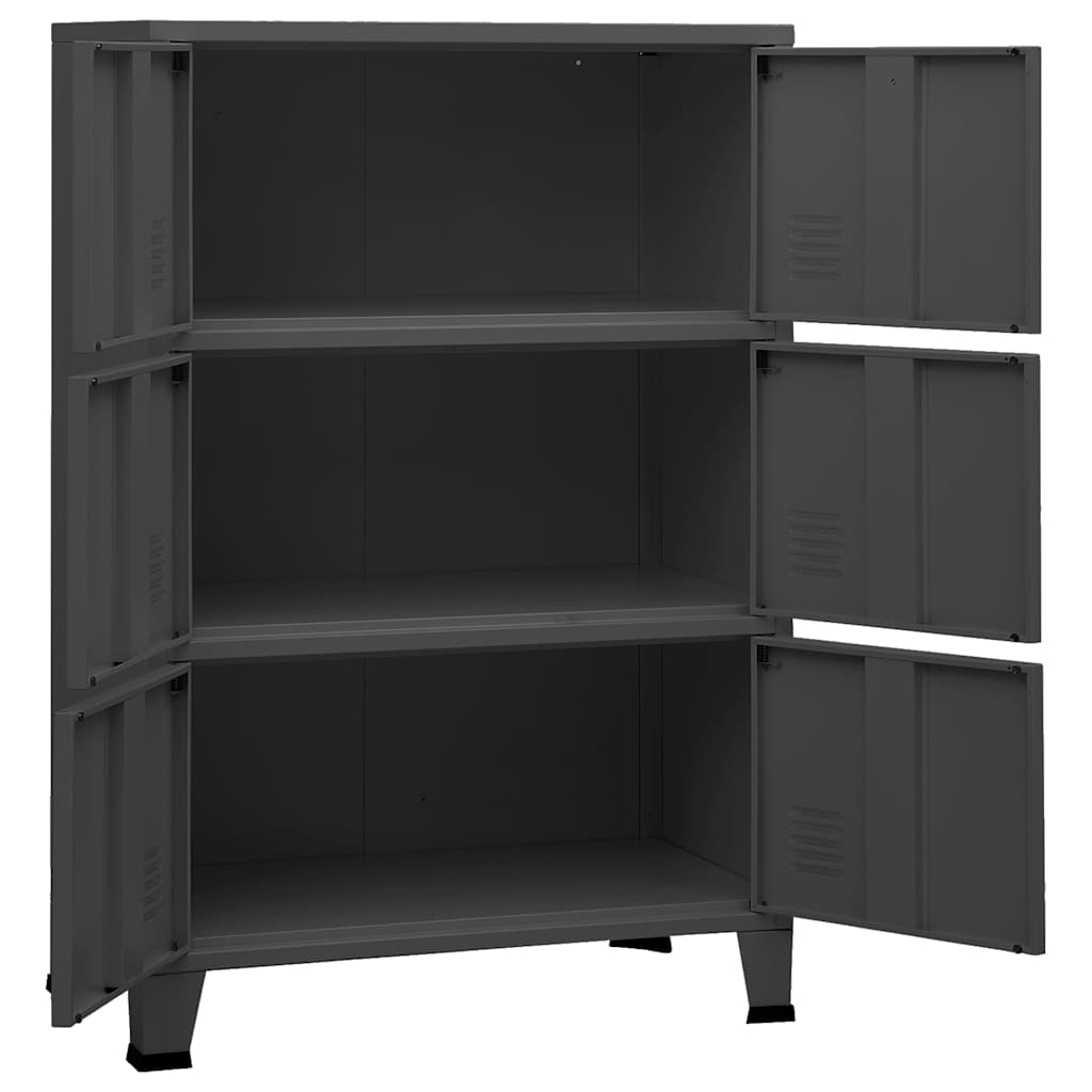 Industrial Storage Chest Anthracite 75x40x115 cm Metal