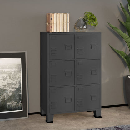 Industrial Storage Chest Anthracite 75x40x115 cm Metal