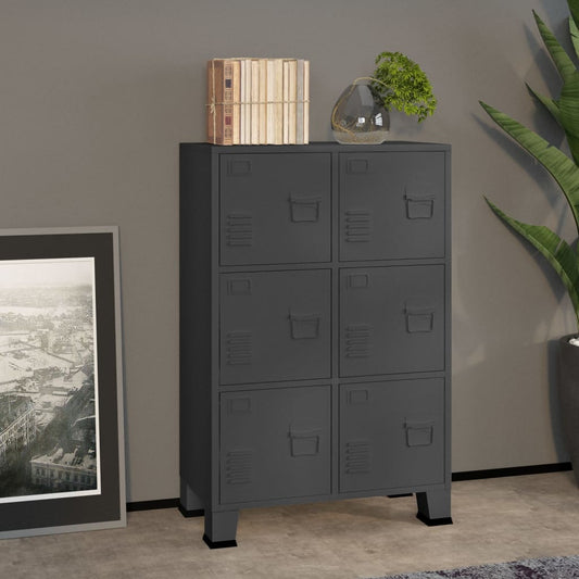 Industrial Storage Chest Anthracite 75x40x115 cm Metal