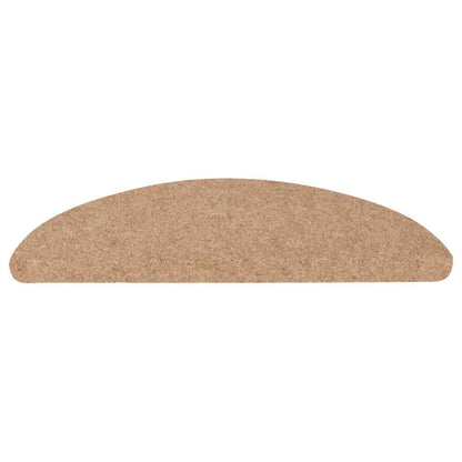 136388 vidaXL Stair Mats Self-adhesive 15 pcs 56x17x3 cm Beige