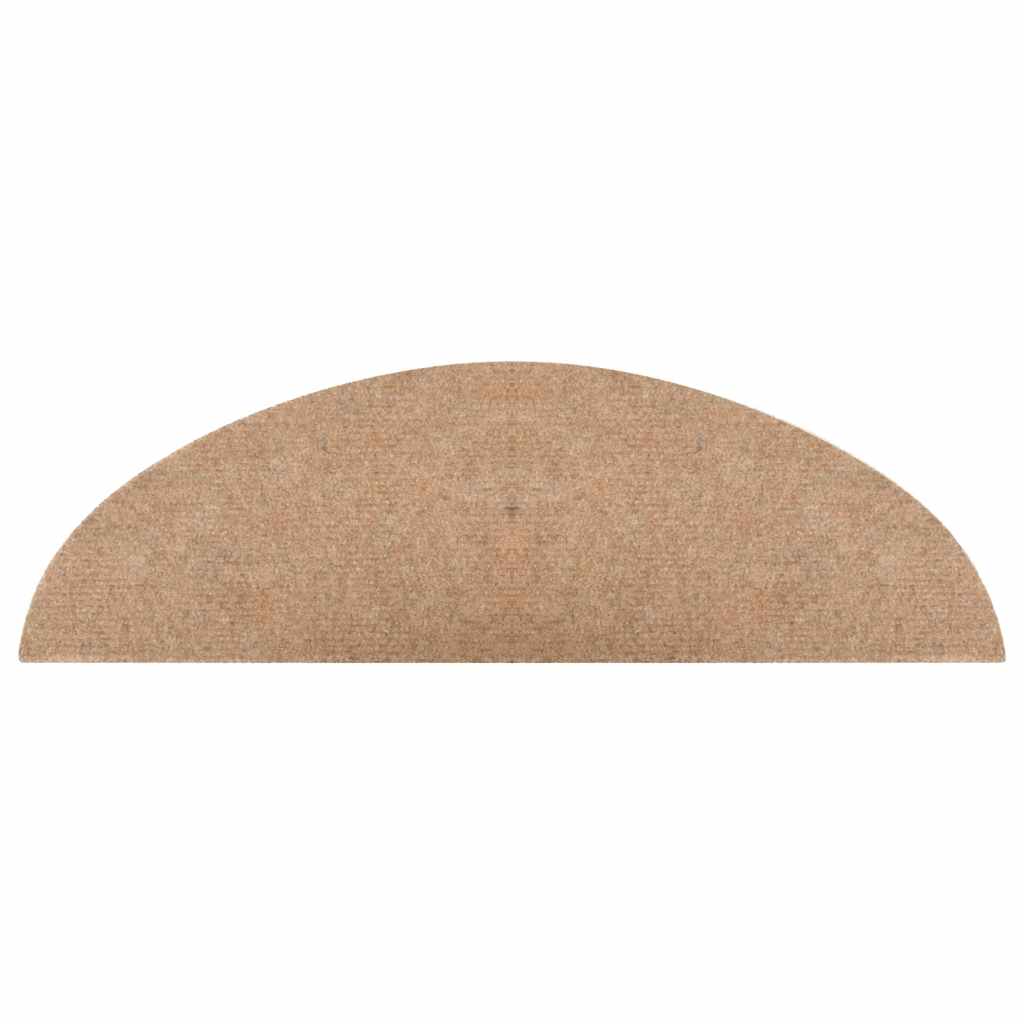 136388 vidaXL Stair Mats Self-adhesive 15 pcs 56x17x3 cm Beige