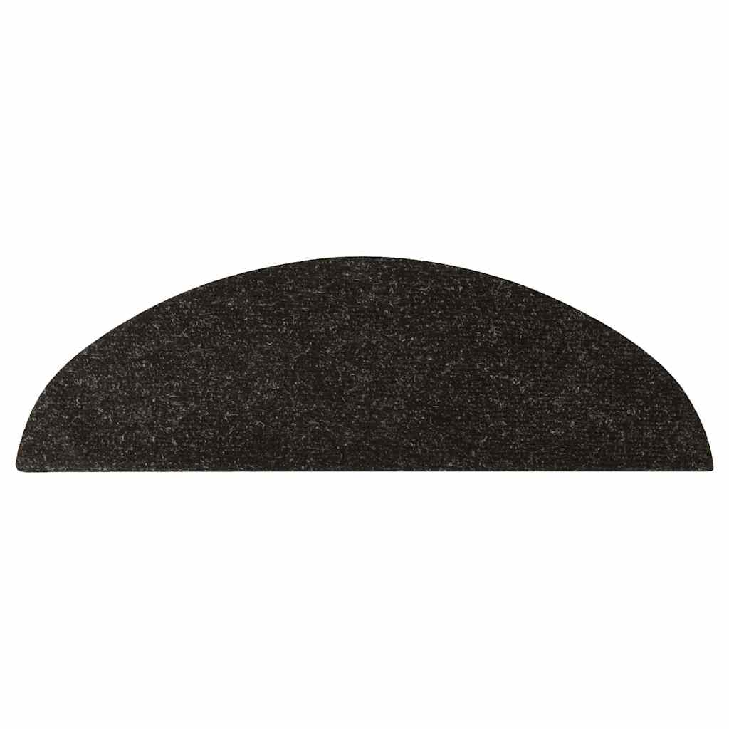 136389 vidaXL Stair Mats Self-adhesive 15 pcs 56x17x3 cm Anthracite