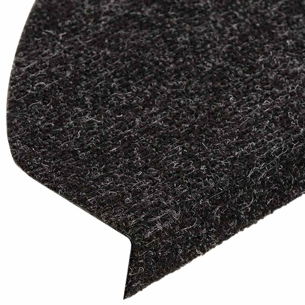 136395 vidaXL Stair Mats Self-adhesive 15 pcs 65x22,5x3,5 cm Anthracite