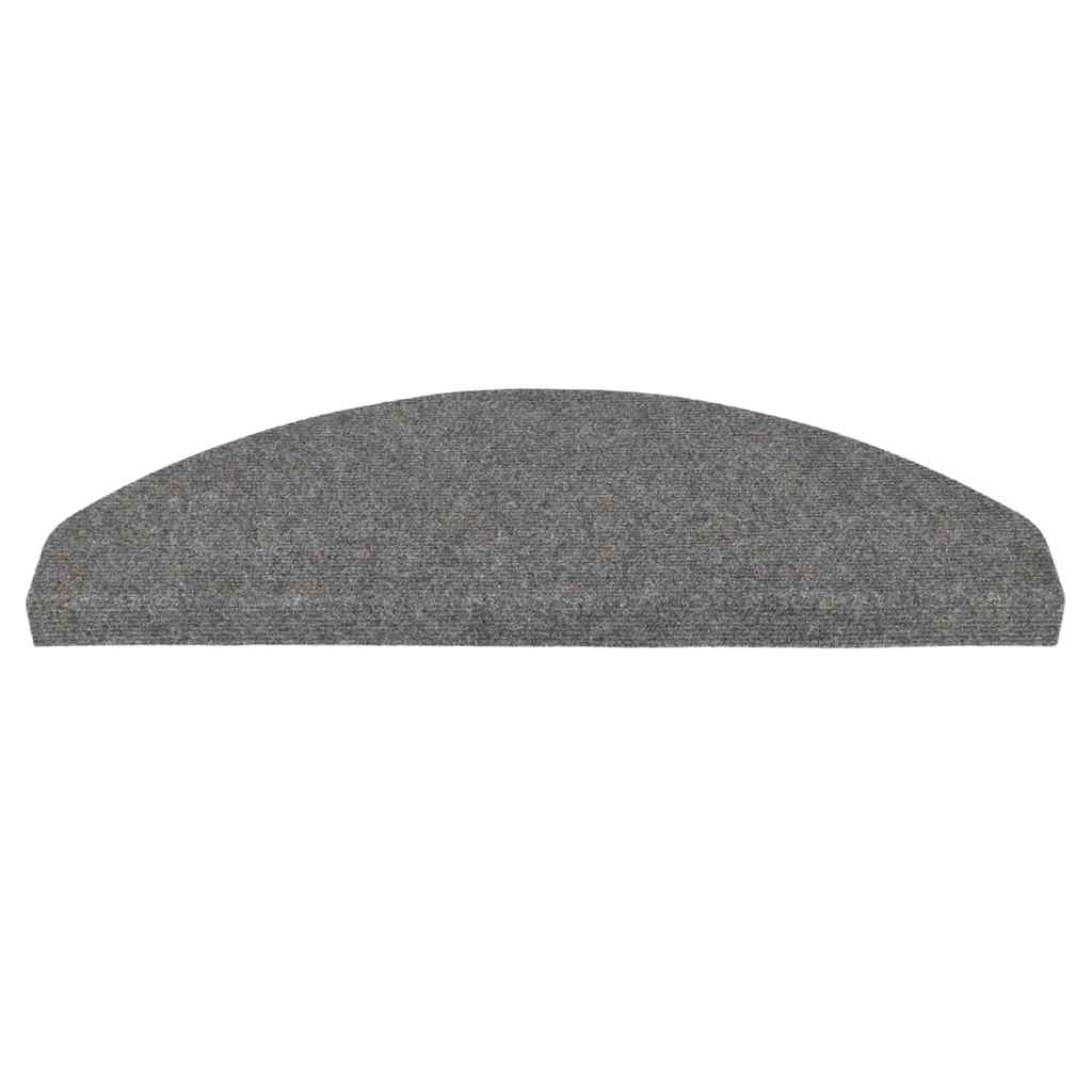 136397 vidaXL Stair Mats Self-adhesive 15 pcs 65x22,5x3,5 cm Grey