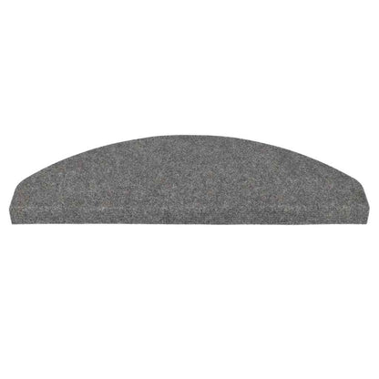 136397 vidaXL Stair Mats Self-adhesive 15 pcs 65x22,5x3,5 cm Grey