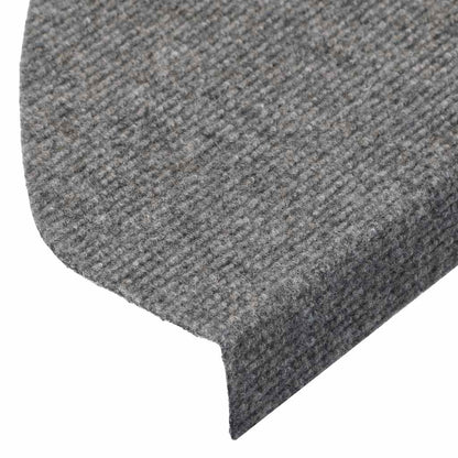 136397 vidaXL Stair Mats Self-adhesive 15 pcs 65x22,5x3,5 cm Grey