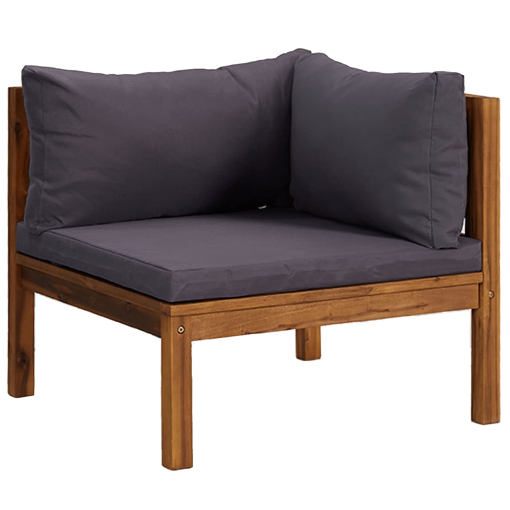10 Piece Patio Lounge Set with Cushion Solid Acacia Wood