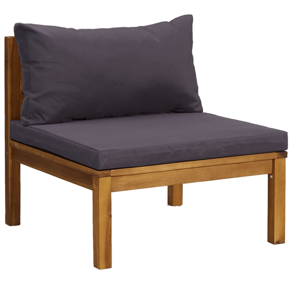 10 Piece Patio Lounge Set with Cushion Solid Acacia Wood