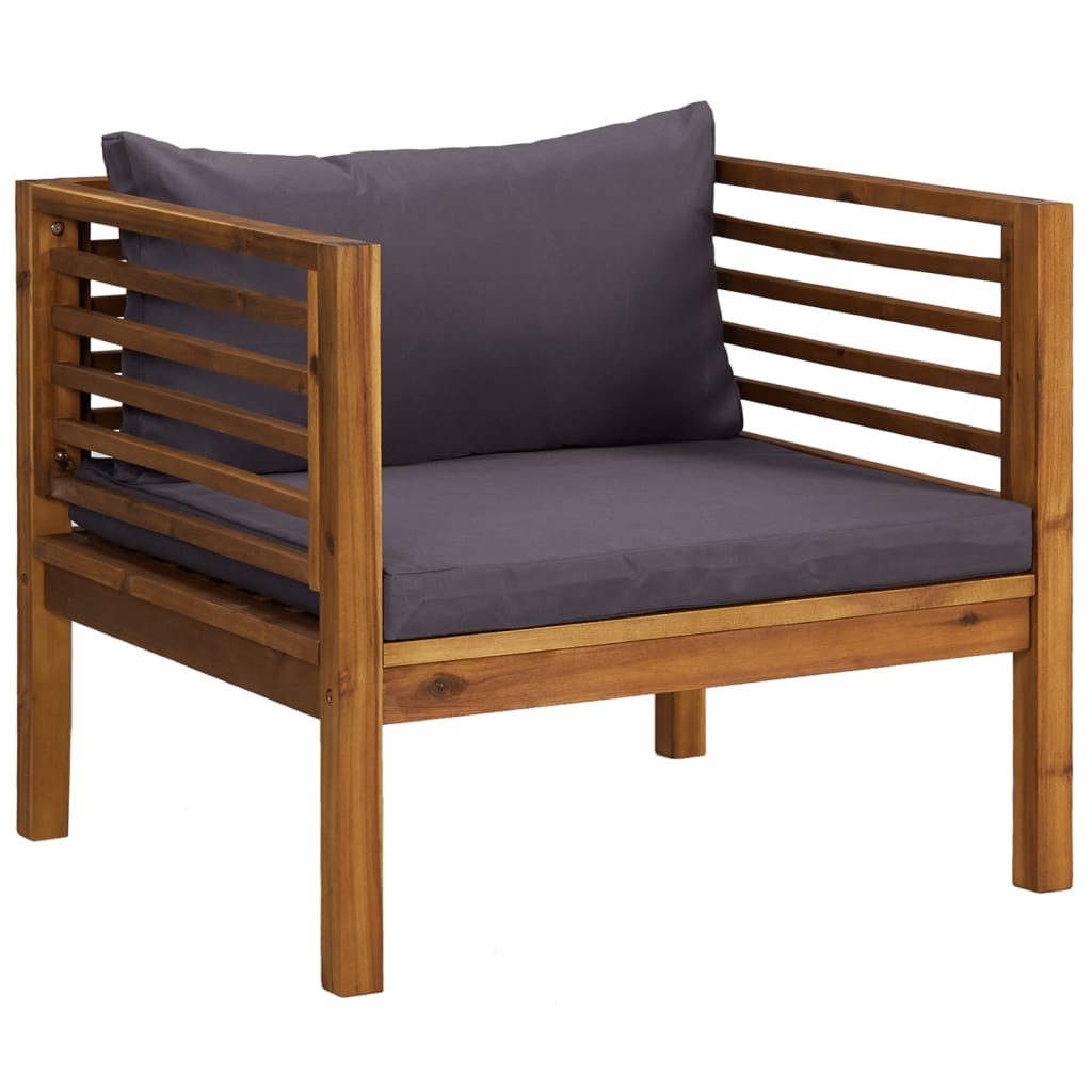 12 Piece Patio Lounge Set with Cushion Solid Acacia Wood