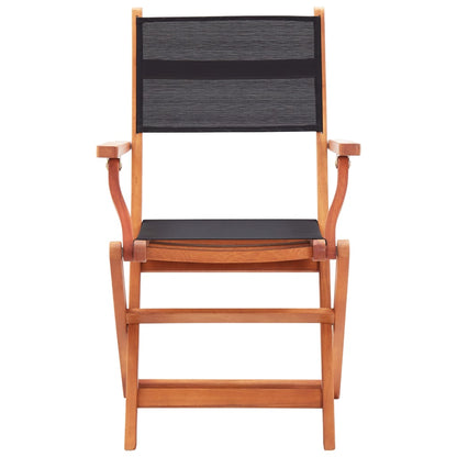 Garden Chair | Set of 6 | Black and natural