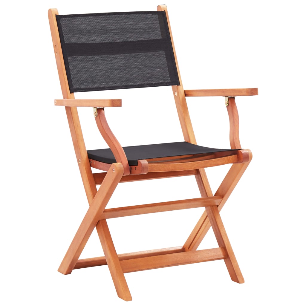 Garden Chair | Set of 8 | Black and Natural
