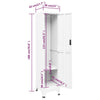 Locker Cabinet White 38x45x180 cm Steel