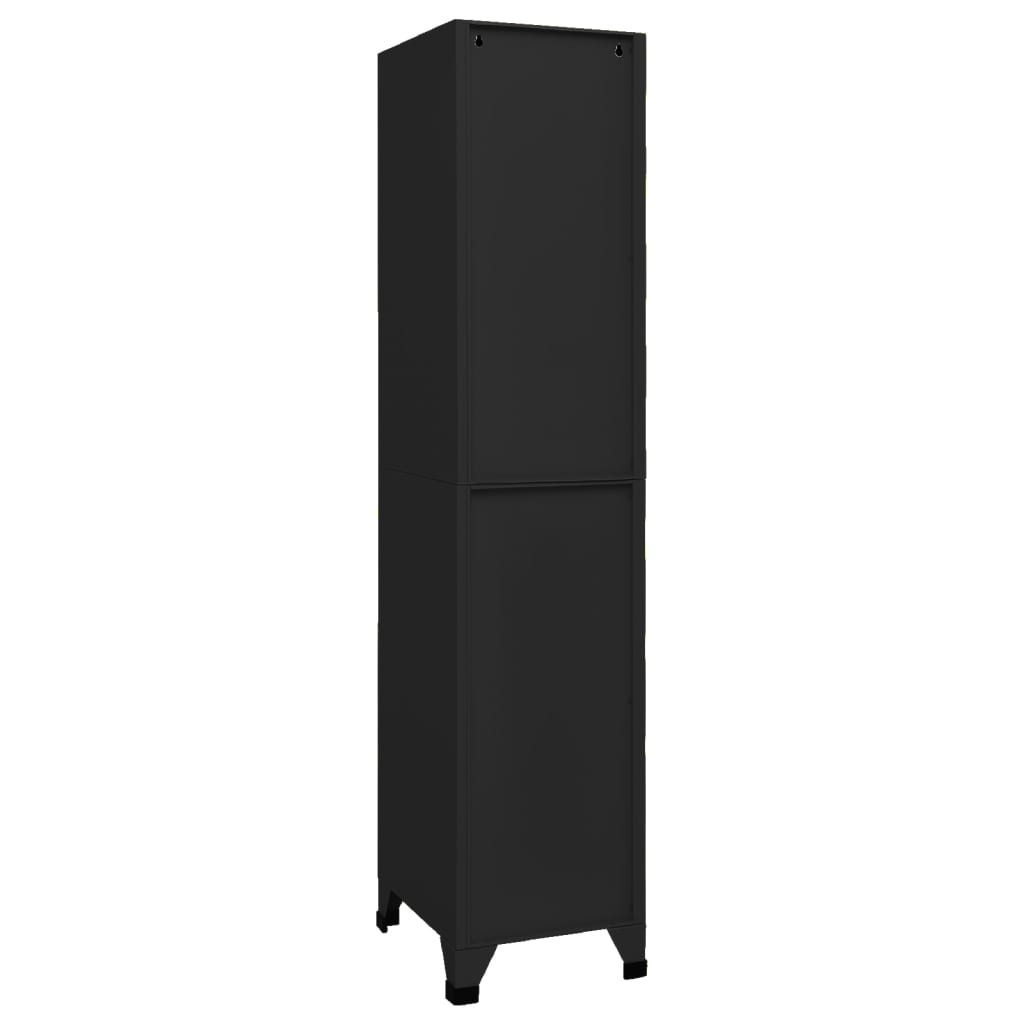 Locker Cabinet Black Steel Medium Locker Cabinet Rectangular