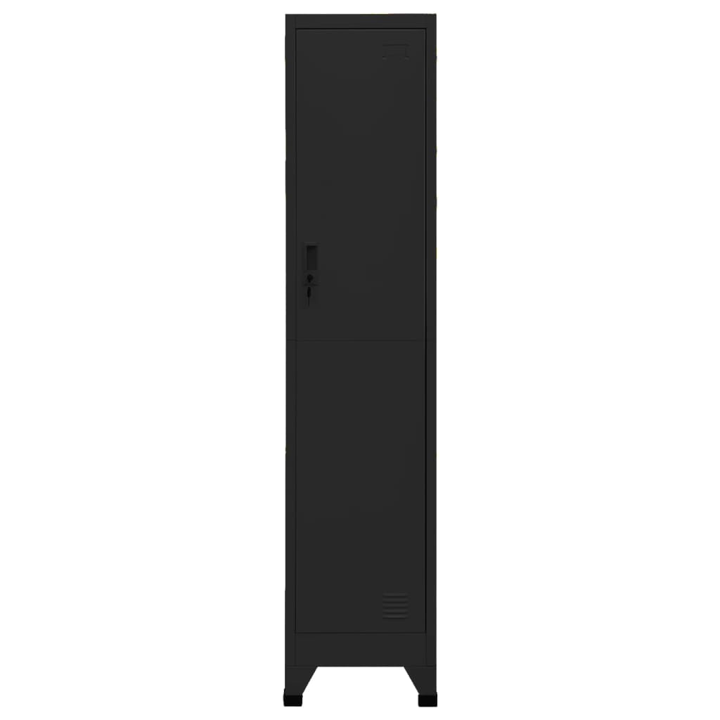 Locker Cabinet Black Steel Medium Locker Cabinet Rectangular