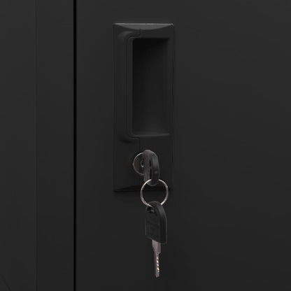 Locker Cabinet Black Steel Medium Locker Cabinet Rectangular