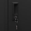 Locker Cabinet Black 38x45x180 cm Steel