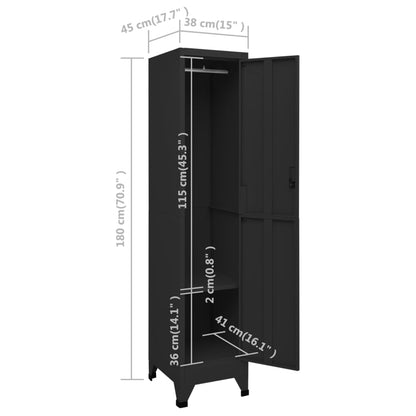 Locker Cabinet Black Steel Medium Locker Cabinet Rectangular