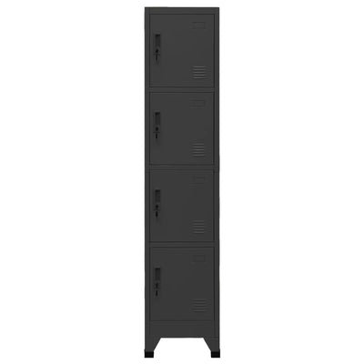 Locker Cabinet Anthracite 38x45x180 cm Steel