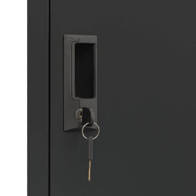 Locker Cabinet Anthracite 38x45x180 cm Steel