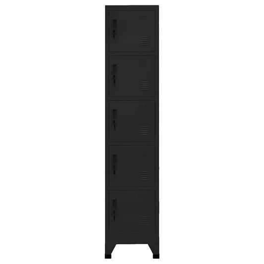Locker Cabinet | Black | Steel | Tall | Locker Cabinet | Rectangular