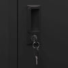 Locker Cabinet Black 38x40x180 cm Steel