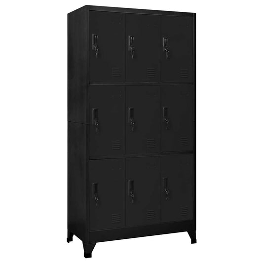 Locker Cabinet | Black | Steel | Locker Cabinet | Rectangular | Modern