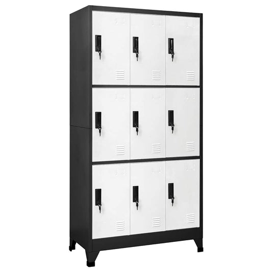 Locker Cabinet | Anthracite and White | Steel | Large | Locker Cabinet