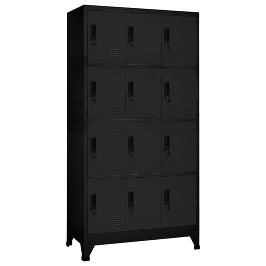 Locker Cabinet | Black | Steel | Large |  Locks | Locker Cabinet