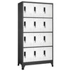 Locker Cabinet Anthracite and White 90x45x180 cm Steel