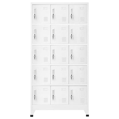 Locker Cabinet Light Grey 90x40x180 cm Steel