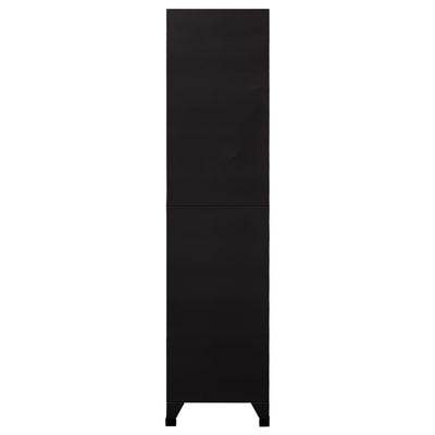 Locker Cabinet Black 35.4"x15.7"x70.9" Steel
