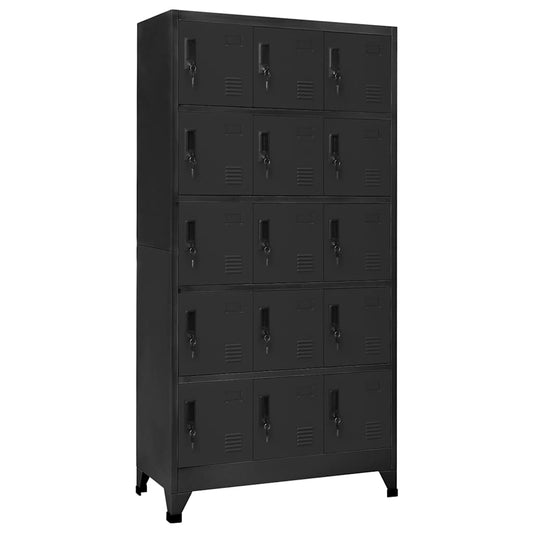 Locker Cabinet | Anthracite | Steel | 90 x 40 x 180 cm | Locker Cabinet