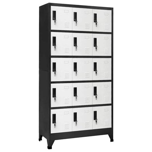 Locker Cabinet | Anthracite and White | Steel | Large