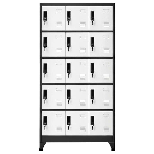 Locker Cabinet | Anthracite and White | Steel | Large