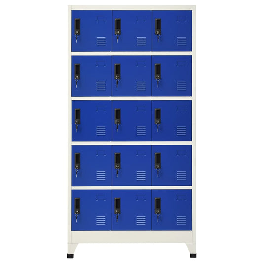 Locker Cabinet | Grey and blue | Steel | Large | Cabinet | Rectangular