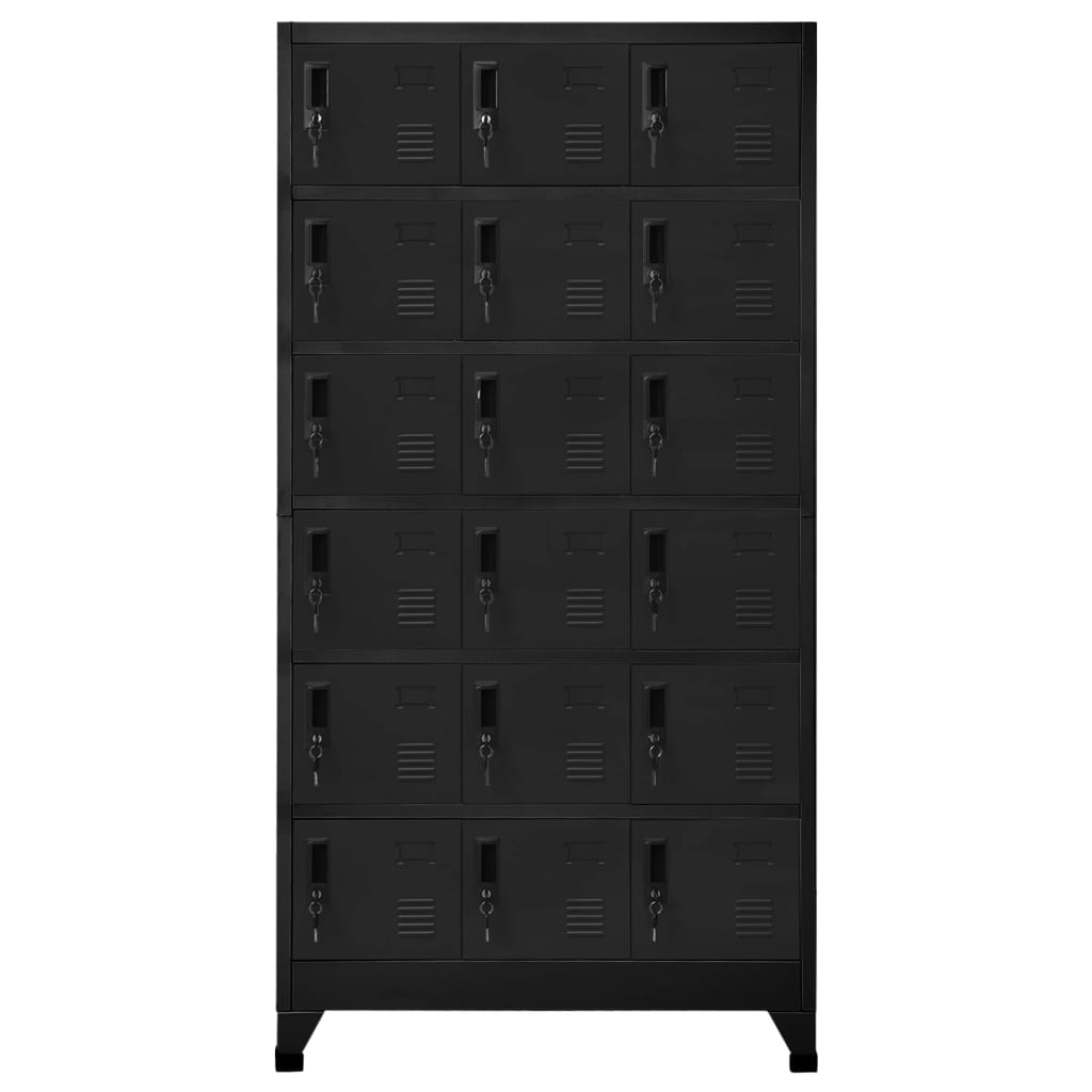Locker Cabinet Black Steel Large Locker Cabinet Rectangular