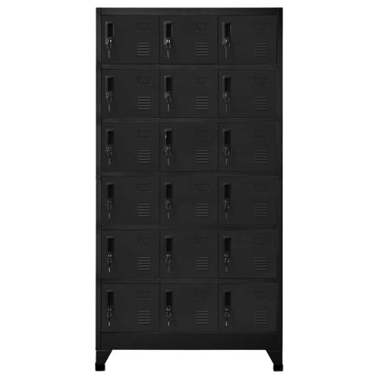 Locker Cabinet Black Steel Large Locker Cabinet Rectangular