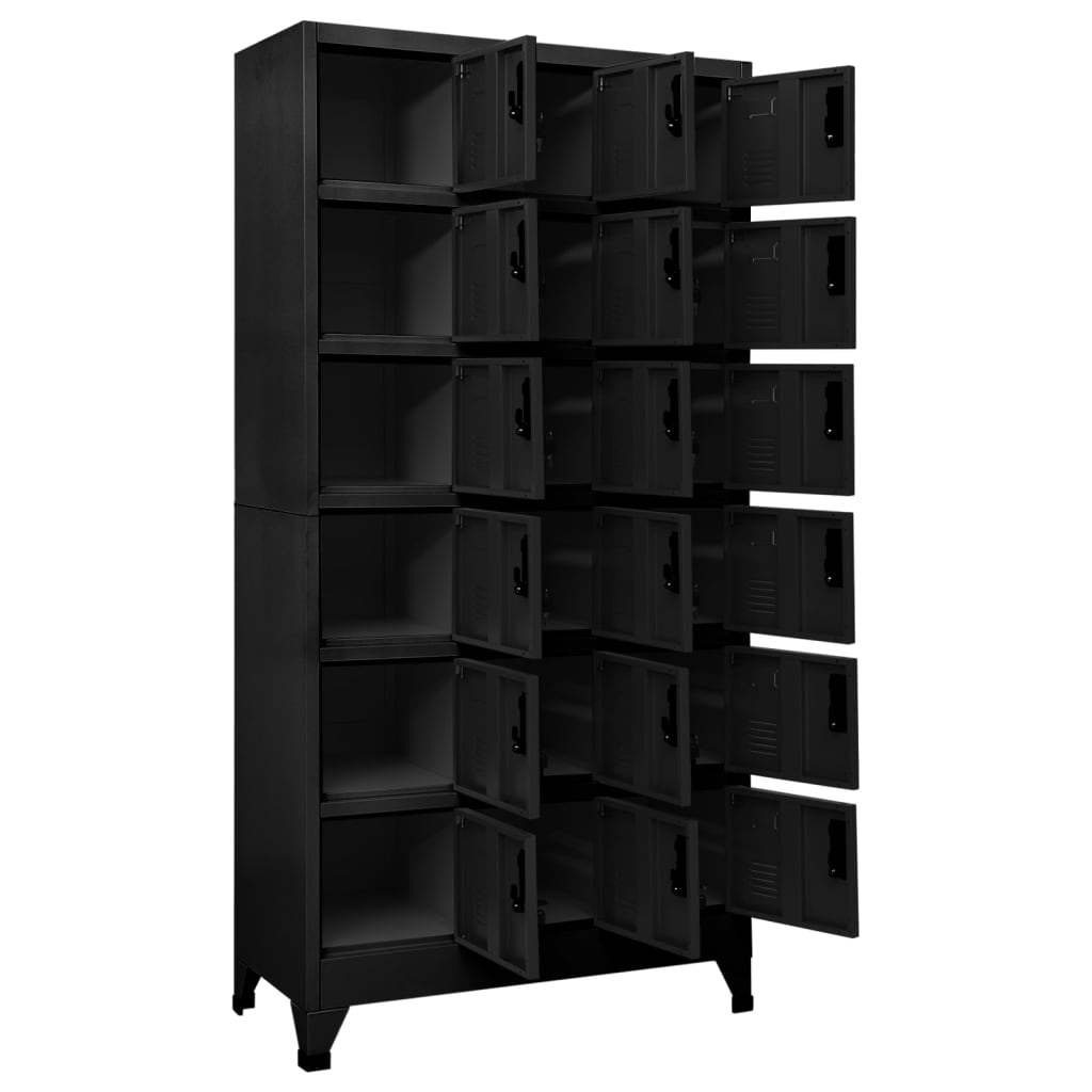 Locker Cabinet Black Steel Large Locker Cabinet Rectangular