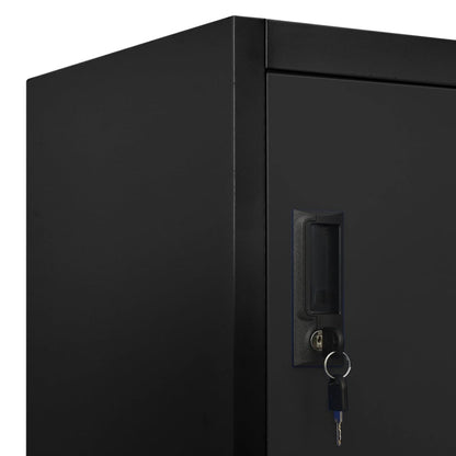 Locker Cabinet Black Steel Large Locker Cabinet Rectangular