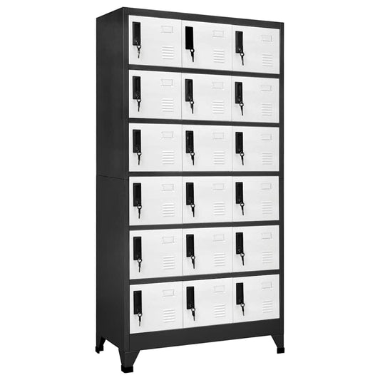 Locker Cabinet | Anthracite and White | Steel | Large | Locker Cabinet