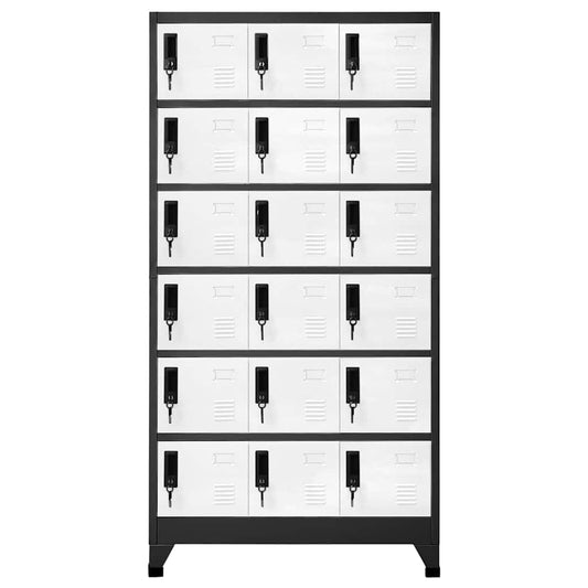 Locker Cabinet | Anthracite and White | Steel | Large | Locker Cabinet