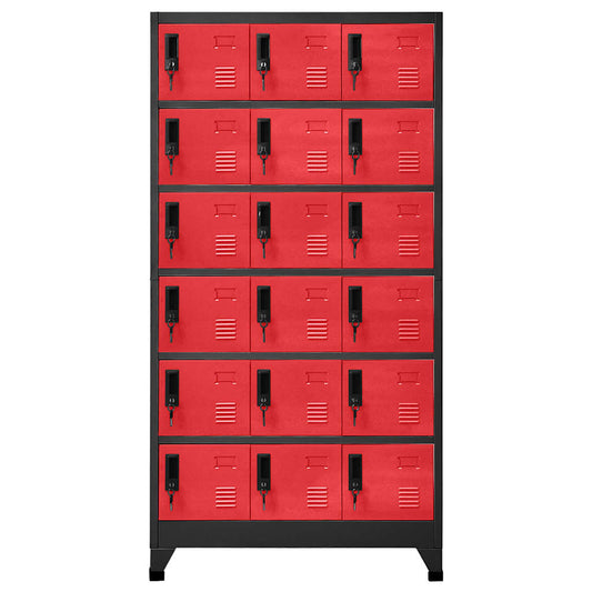 Locker Cabinet | Anthracite and Red | Steel | Large | Locker Cabinet